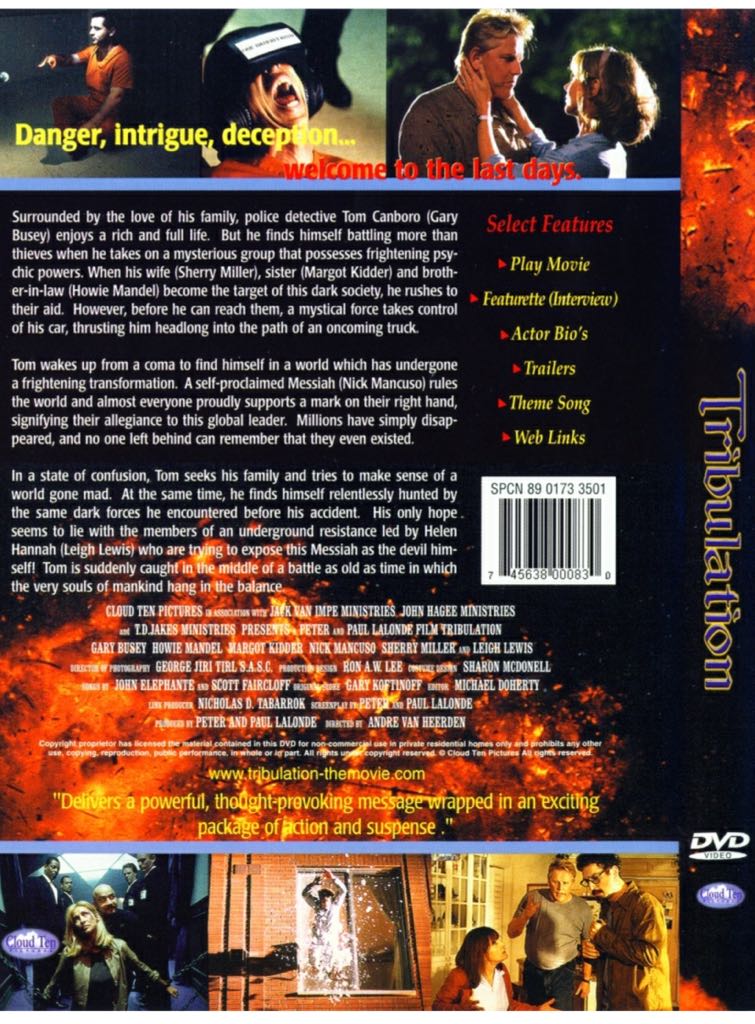 Tribulation -139 DVD movie collectible [Barcode 745638000137] - Main Image 2