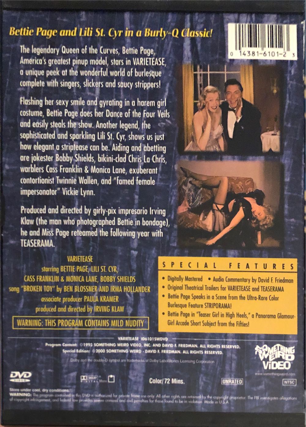 Varietease DVD movie collectible [Barcode 014381610123] - Main Image 2