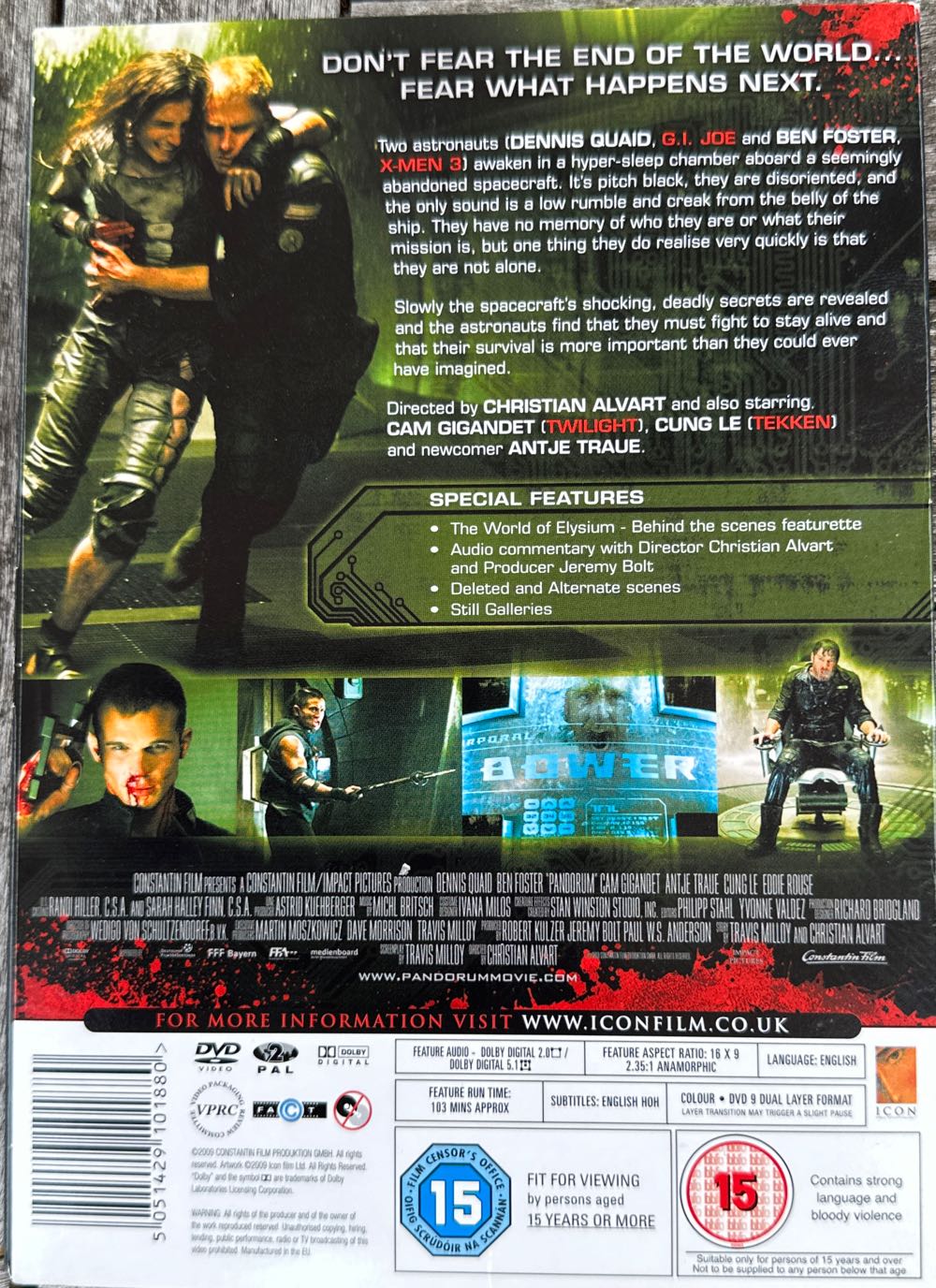 Pandorum DVD movie collectible [Barcode 5051429101880] - Main Image 2