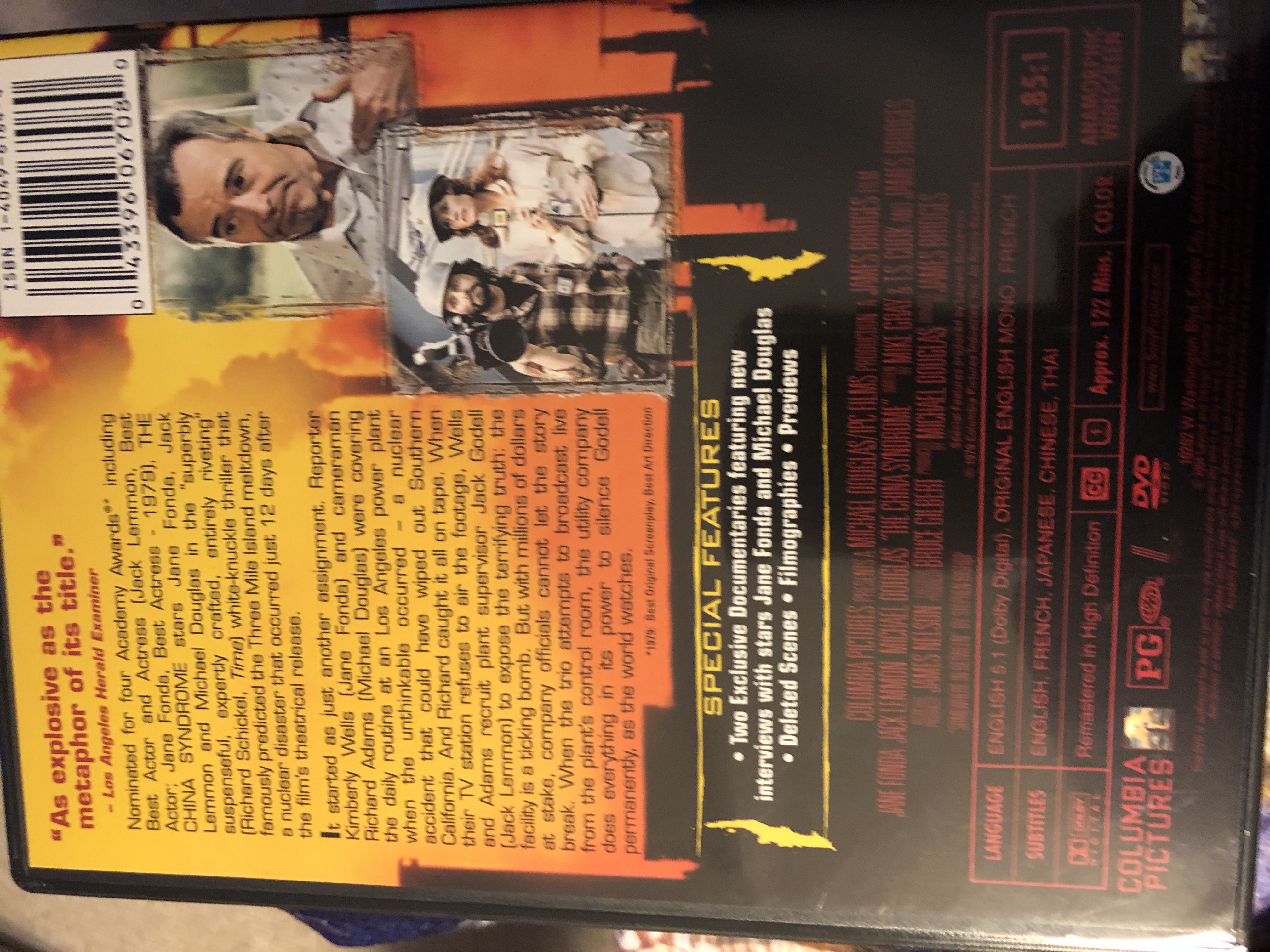 The China Syndrome DVD movie collectible [Barcode 043396067080] - Main Image 2