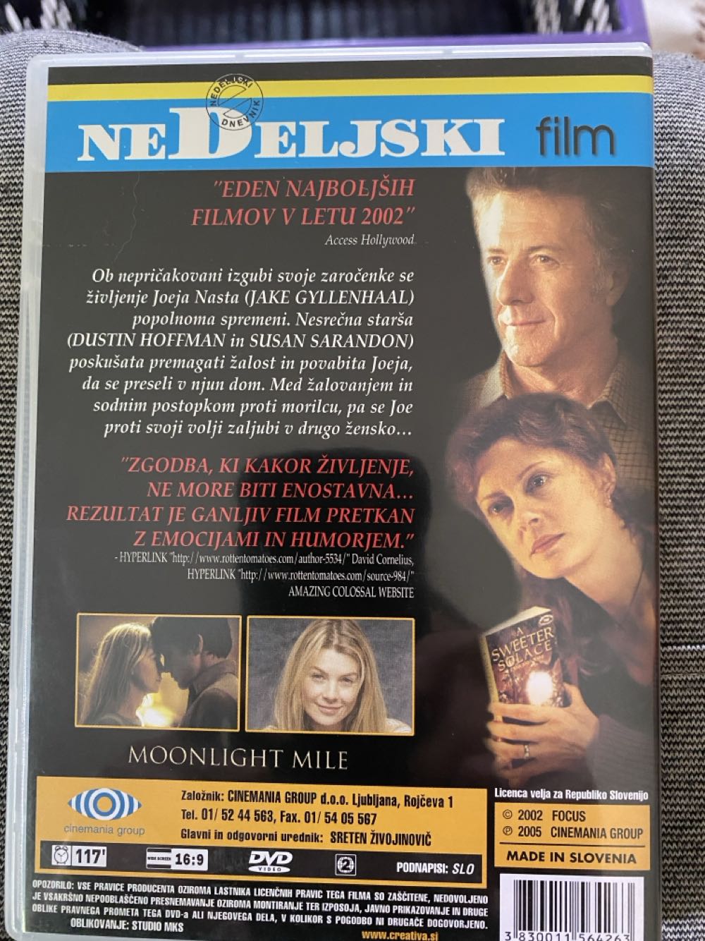 Moonlight Mile DVD movie collectible [Barcode 8031179907960] - Main Image 3