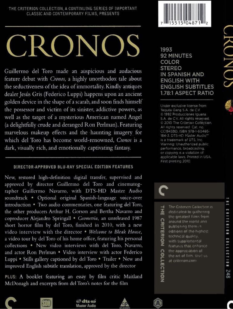 Cronos DVD movie collectible [Barcode 065935206781] - Main Image 2