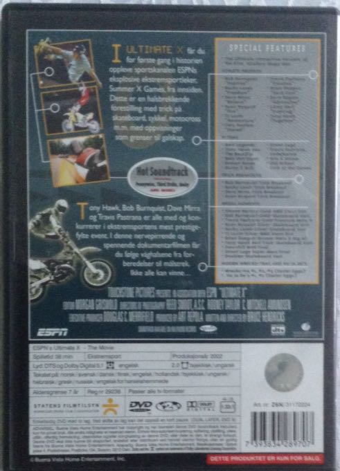 Ultimate X DVD movie collectible [Barcode 7393834289707] - Main Image 2