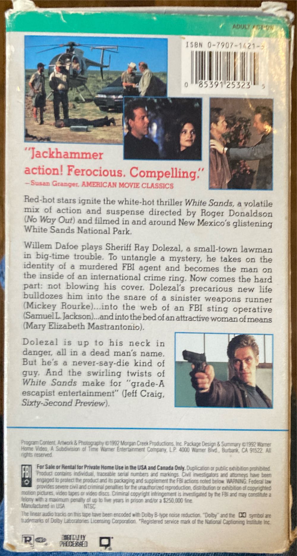 White Sands VHS movie collectible [Barcode 085391253235] - Main Image 2