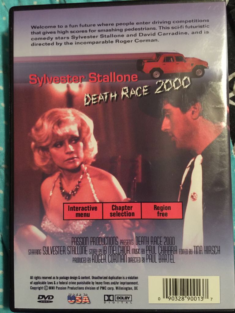 Death Race 2000 DVD movie collectible [Barcode 090328900137] - Main Image 2