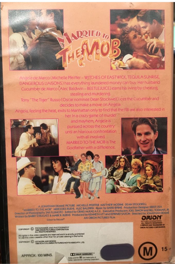 Married To The Mob VHS movie collectible - Main Image 2