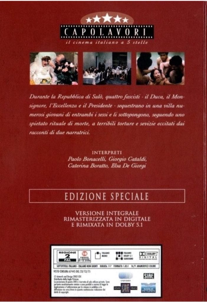 Salo DVD movie collectible [Barcode 5035673005101] - Main Image 2