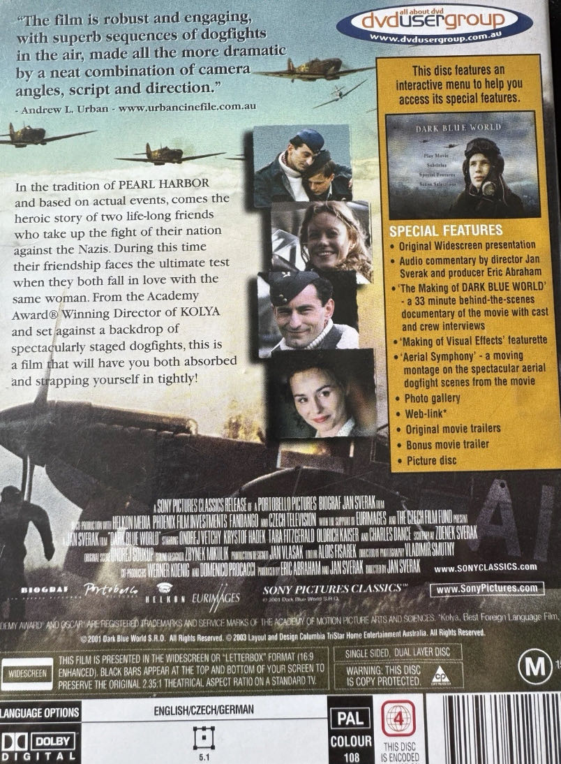 Dark Blue World DVD movie collectible [Barcode 9317731012822] - Main Image 4