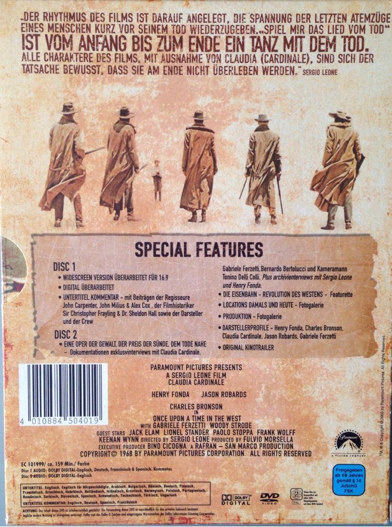 Spiel mir das Lied vom Tod Once Upon A Time In The West DVD movie collectible [Barcode 4010884504019] - Main Image 2