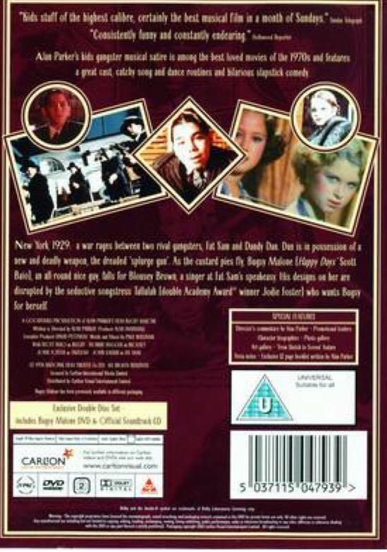 Bugsy Malone DVD movie collectible [Barcode 5037115041333] - Main Image 2