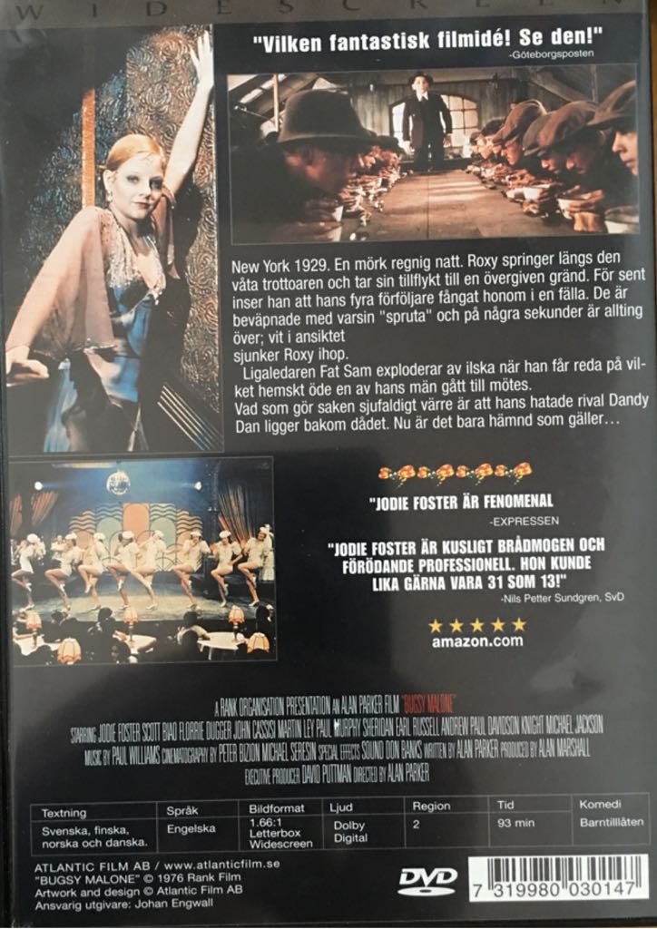 Bugsy Malone DVD movie collectible [Barcode 7319980030147] - Main Image 2