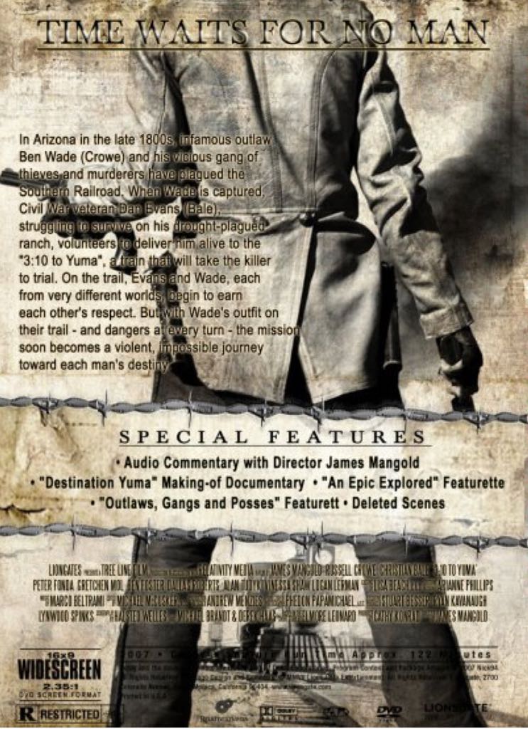 3:10 to Yuma DVD movie collectible [Barcode 6438044161458] - Main Image 2
