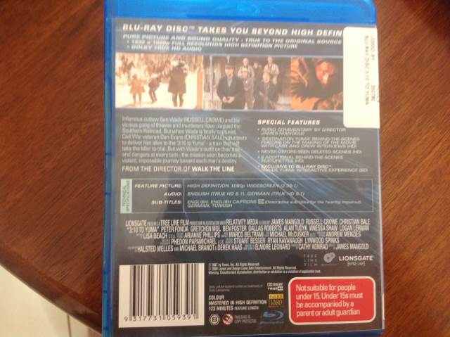 3.10 TO YUMA Blu-ray movie collectible [Barcode 9317731059391] - Main Image 2