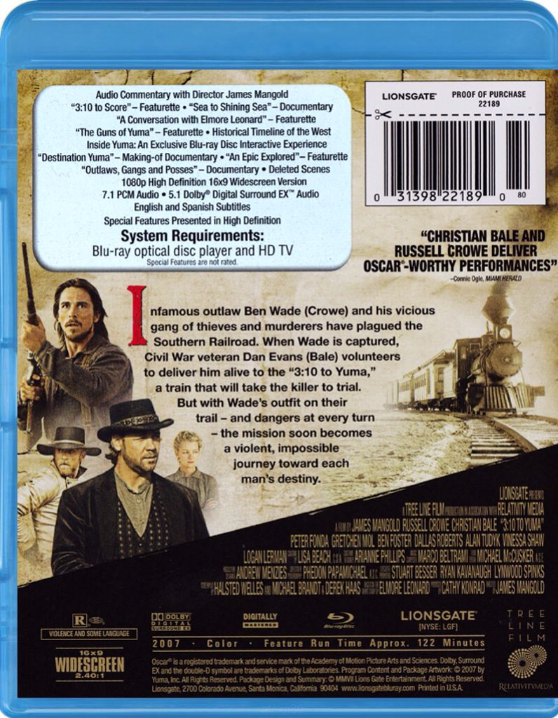3:10 to Yuma Blu-ray movie collectible - Main Image 2