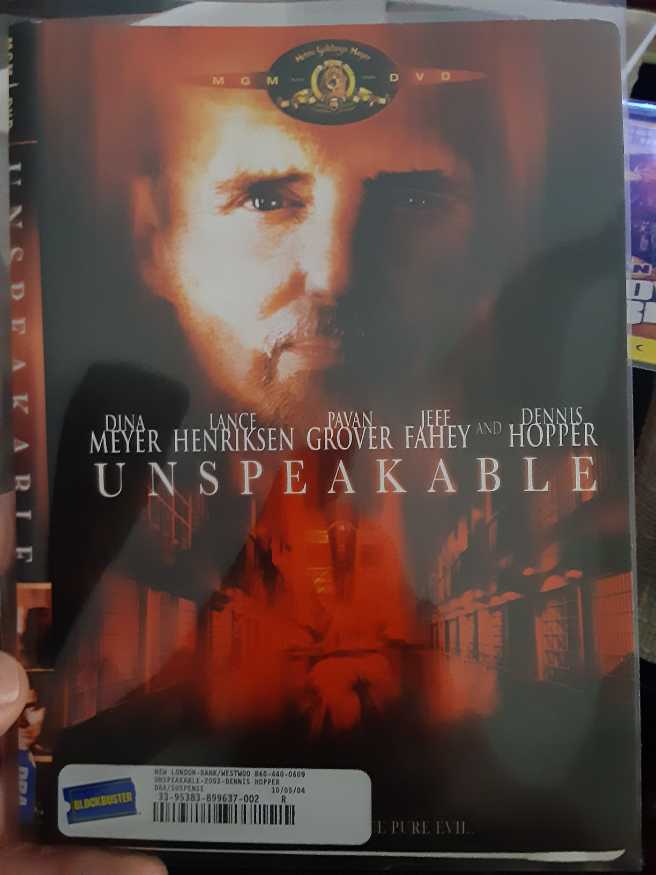 Unspeakable DVD movie collectible [Barcode 027616907875] - Main Image 2