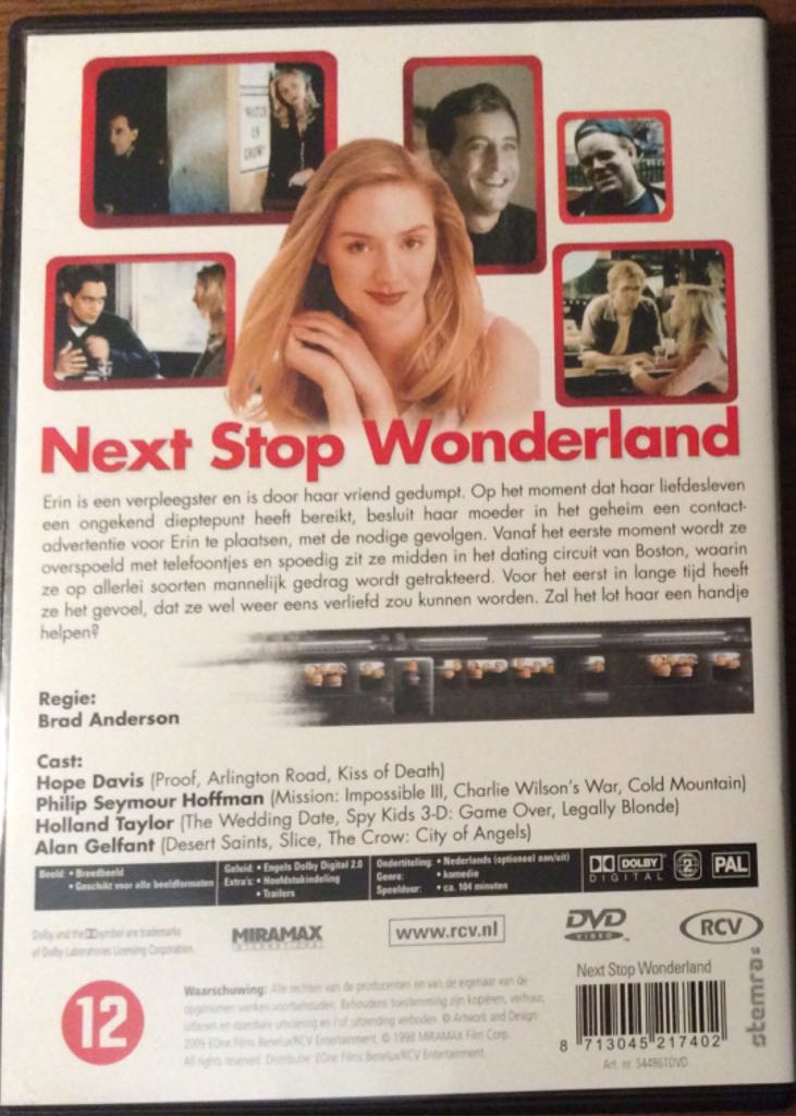 Next Stop Wonderland DVD movie collectible [Barcode 8713045217402] - Main Image 2