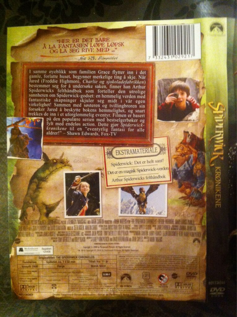 Spiderwick DVD movie collectible [Barcode 7332431029217] - Main Image 2
