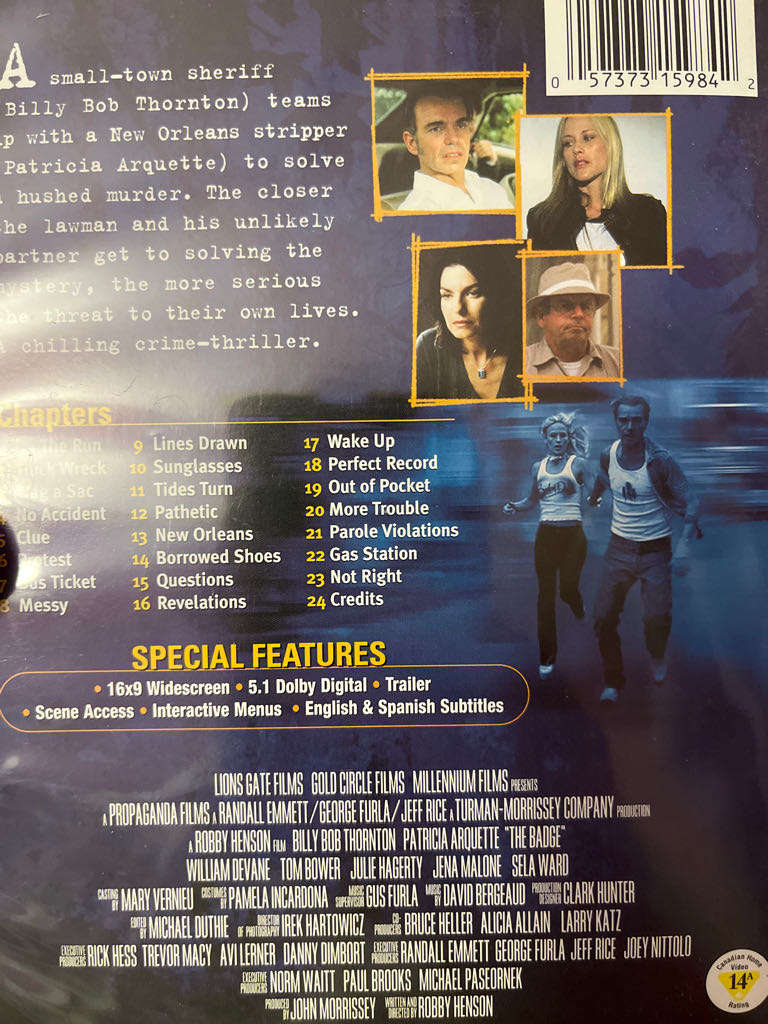 The Badge DVD movie collectible [Barcode 057373159842] - Main Image 2