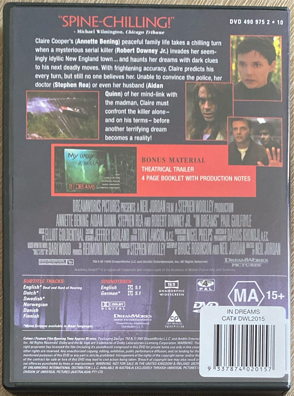 In Dreams DVD movie collectible [Barcode 9337874020157] - Main Image 2