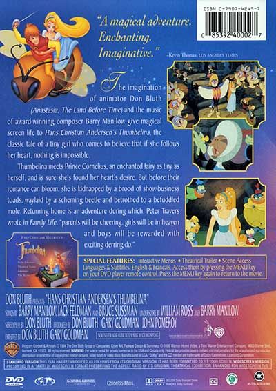 Thumbelina Blu-ray movie collectible [Barcode 024543760337] - Main Image 2