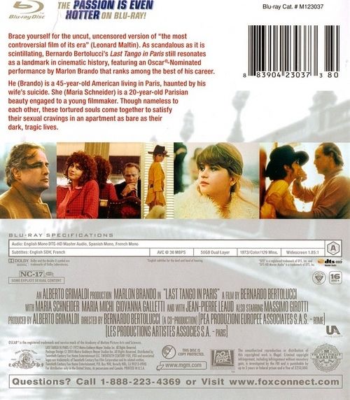 Last Tango In Paris Blu-ray movie collectible [Barcode 883904230373] - Main Image 2