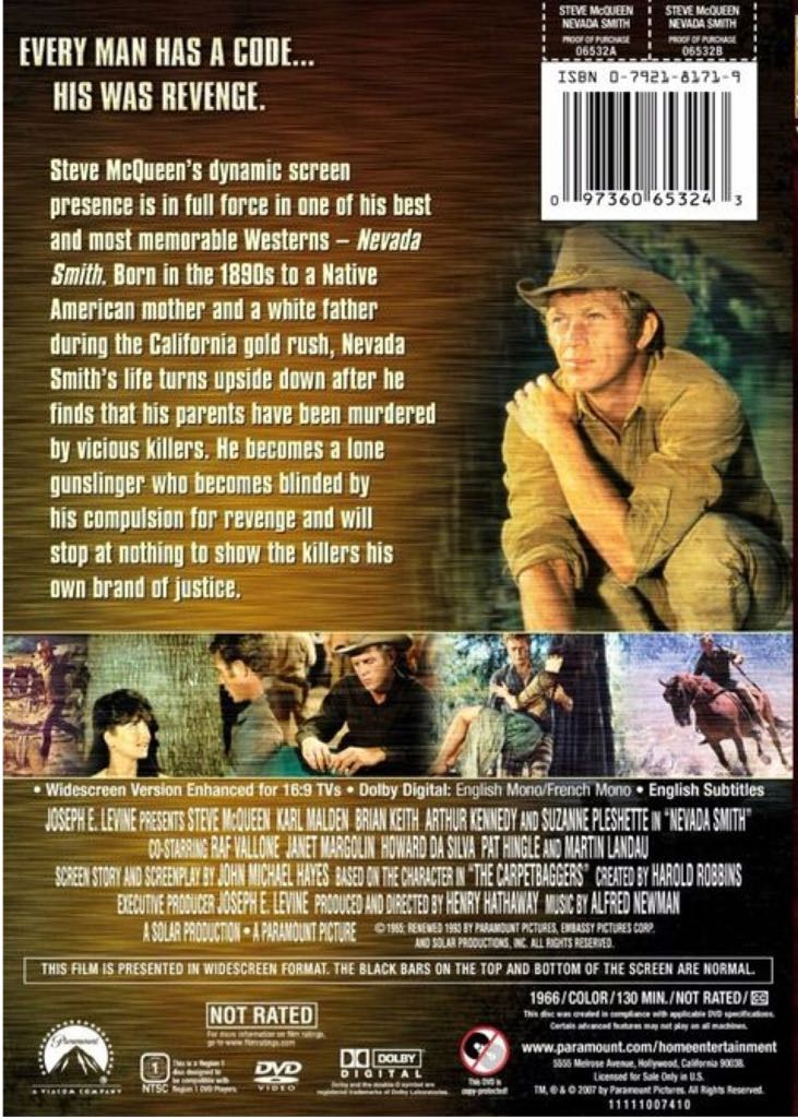 Nevada Smith Digital Copy movie collectible [Barcode 7898366213430] - Main Image 2