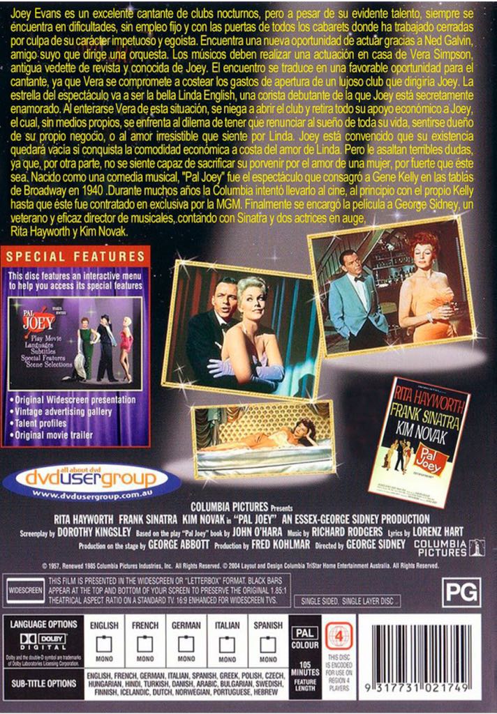 Pal Joey VHS movie collectible [Barcode 8414533013260] - Main Image 2
