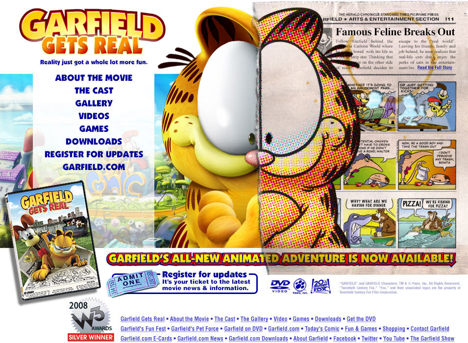 garfield gets real DVD movie collectible [Barcode 024543496717] - Main Image 4
