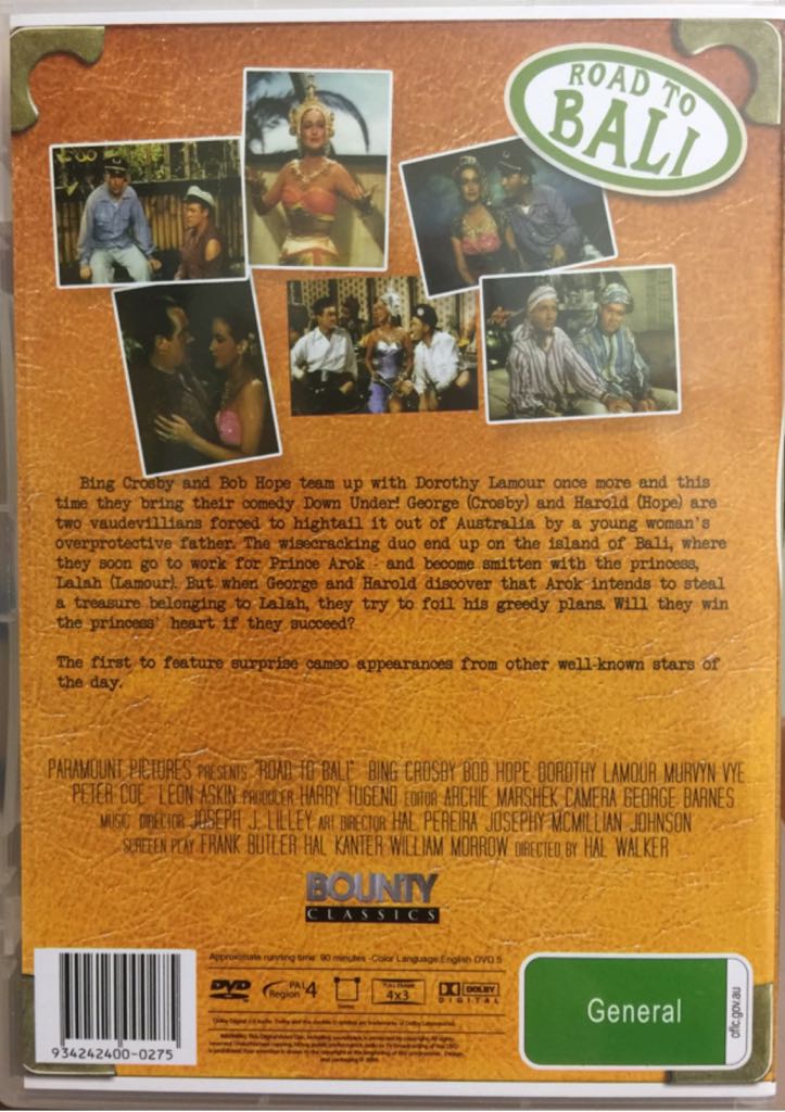 Road to Bali DVD movie collectible [Barcode 9342424000275] - Main Image 2