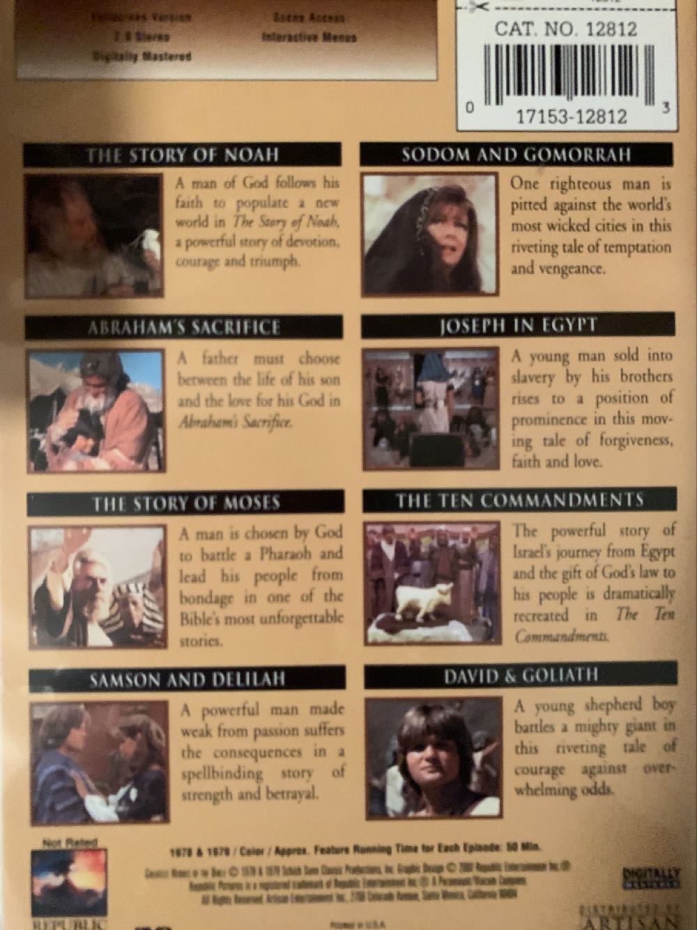 Religion: Greatest Heroes Of The Bible (Collection) DVD movie collectible [Barcode 017153128123] - Main Image 2