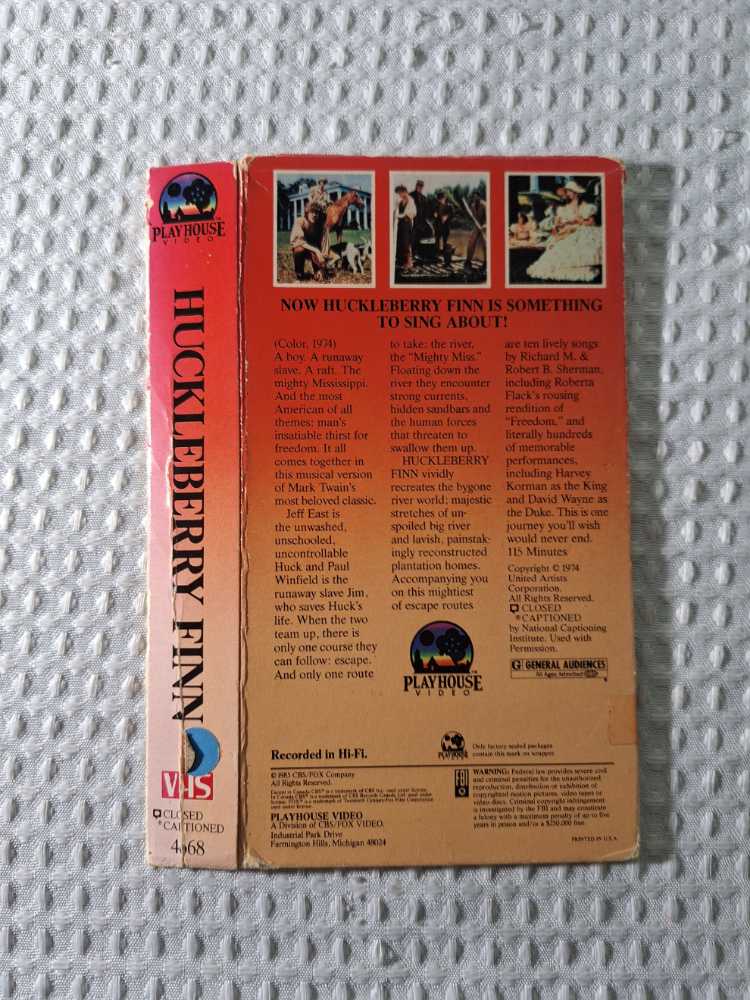 Harvey Korman Huckleberry Finn 1974 DVD movie collectible [Barcode 013131049237] - Main Image 2