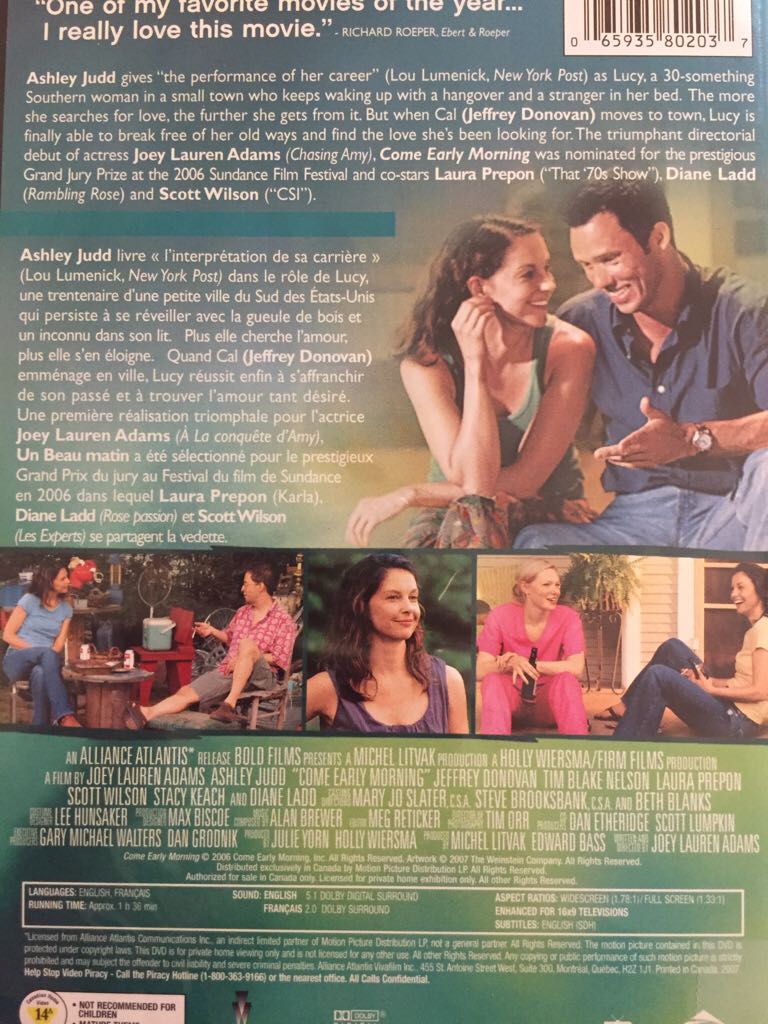Come Early Morning DVD movie collectible [Barcode 065935802037] - Main Image 2