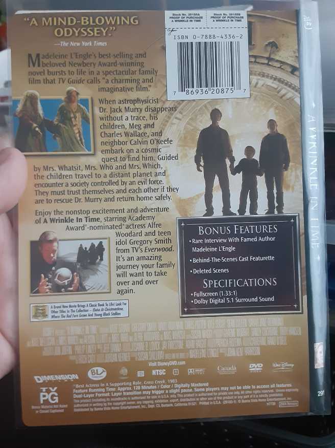 A Wrinkle in Time (1983) Digital Copy movie collectible [Barcode 786936208757] - Main Image 3