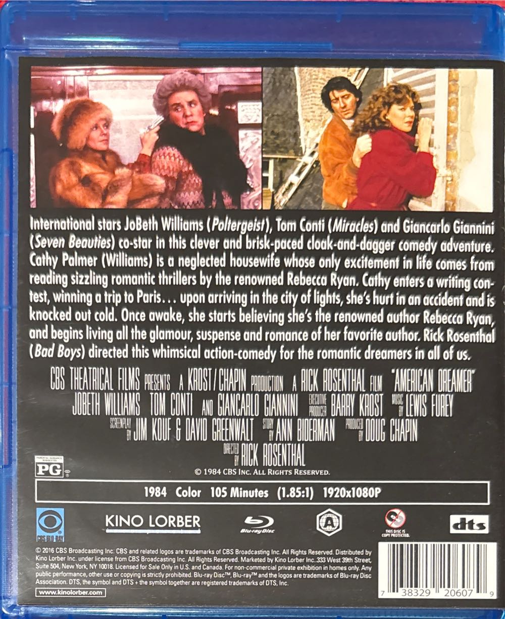 American Dreamer Blu-ray movie collectible [Barcode 738329206079] - Main Image 2