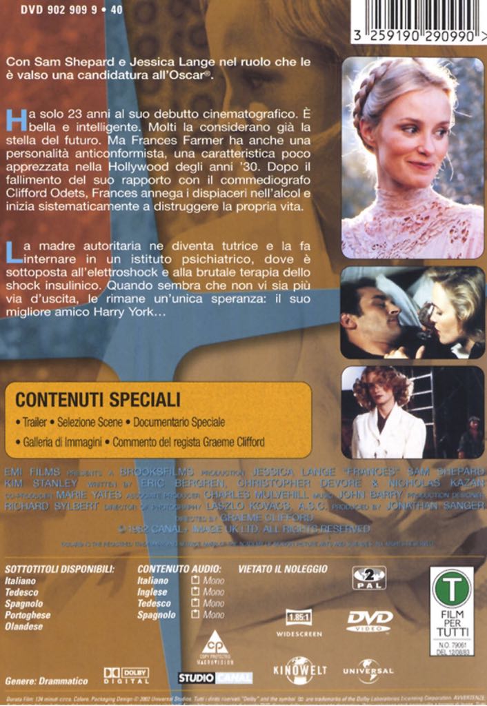 Frances DVD movie collectible [Barcode 013131155990] - Main Image 2