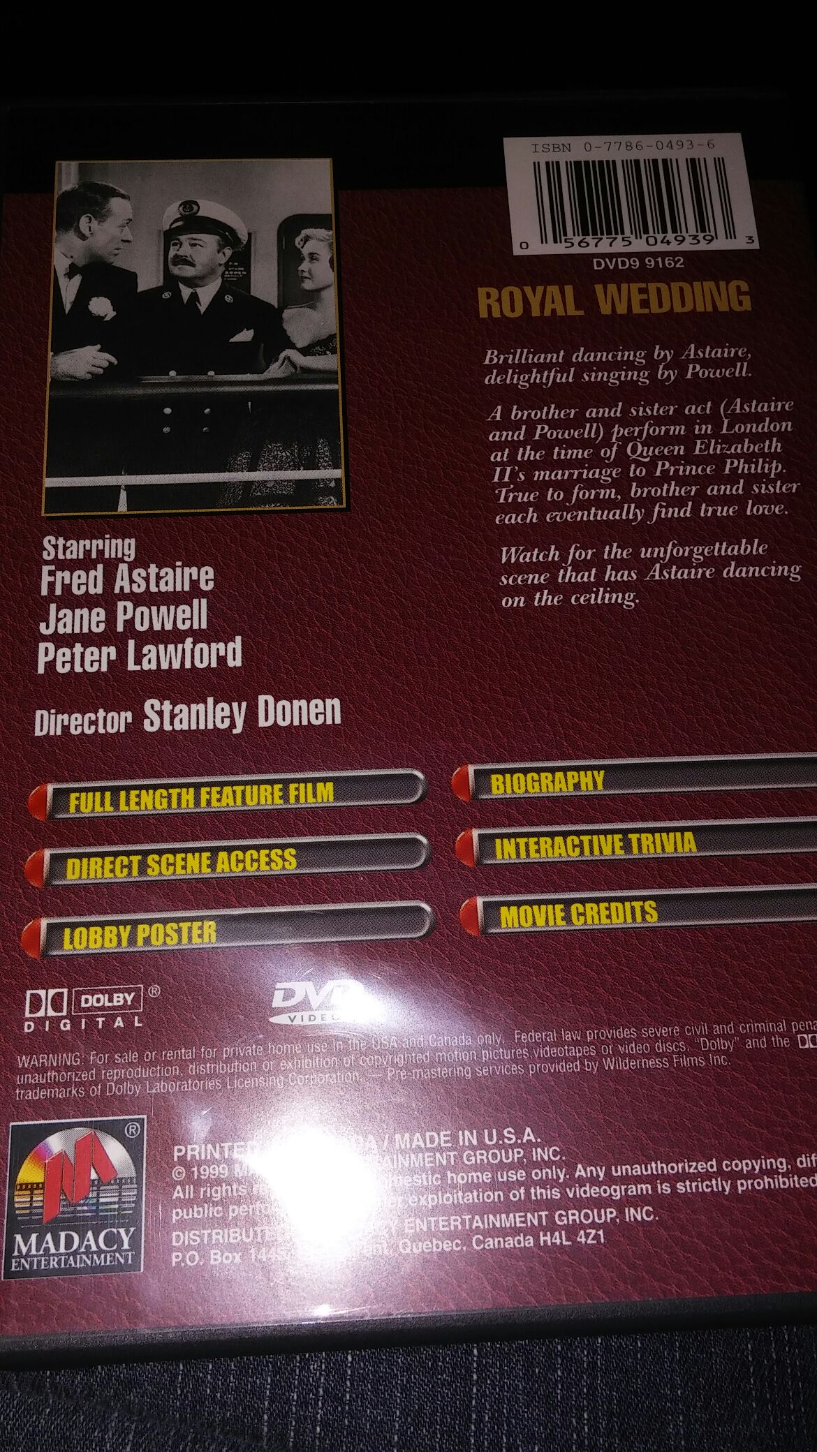 Royal Wedding DVD movie collectible [Barcode 056775049393] - Main Image 2