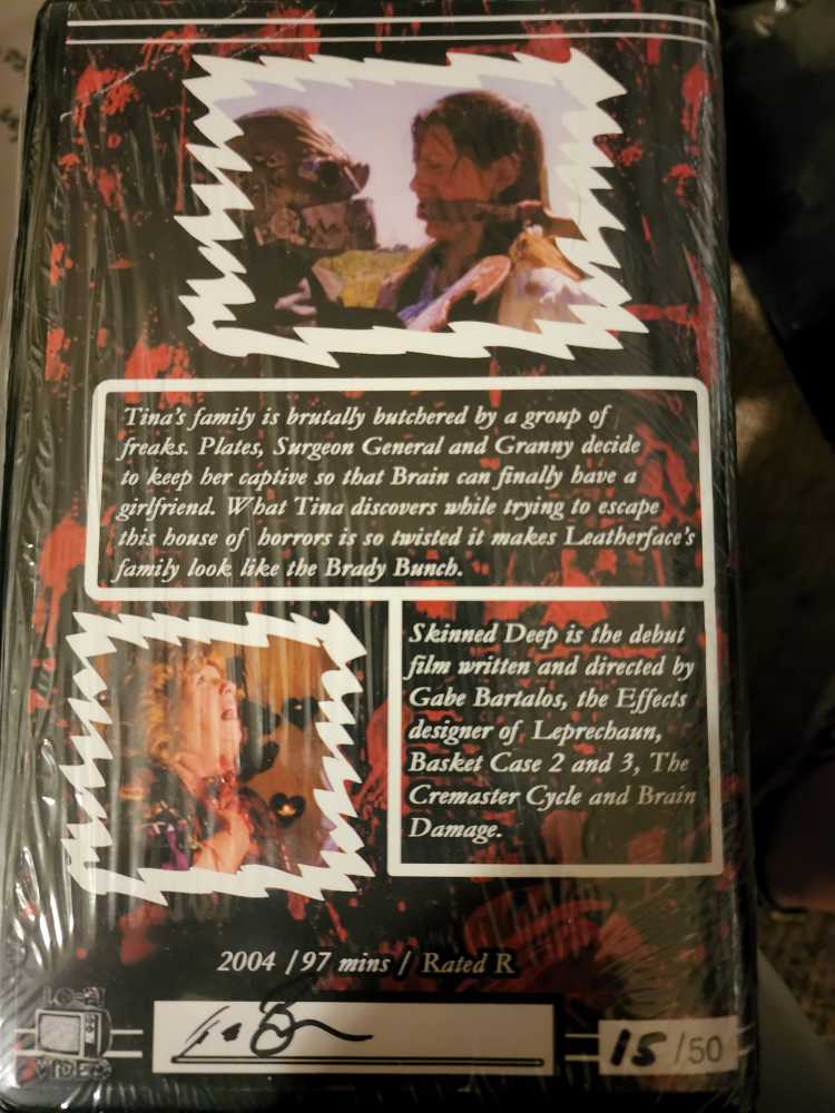 VHS : LO FI : Skinned Deep (SIGNED 15/50) VHS movie collectible [Barcode 5060126188582] - Main Image 2