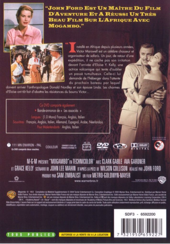 C. GABLE(1953)Mogambo 16mm movie collectible [Barcode 9787883066590] - Main Image 2