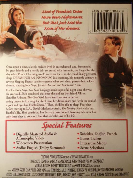 Dream For An Insomniac DVD movie collectible [Barcode 043396100435] - Main Image 2