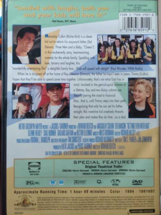 Getting Even With Dad DVD movie collectible [Barcode 027616859129] - Main Image 2