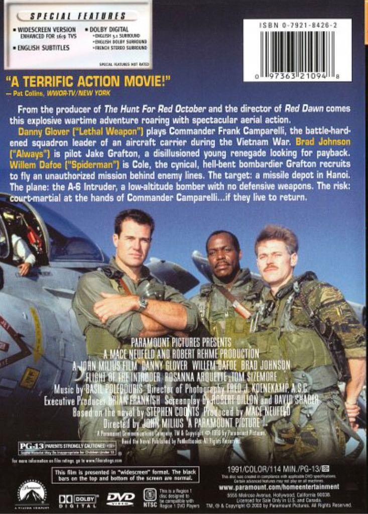 Flight of the Intruder (VF) DVD movie collectible [Barcode 097363210924] - Main Image 2