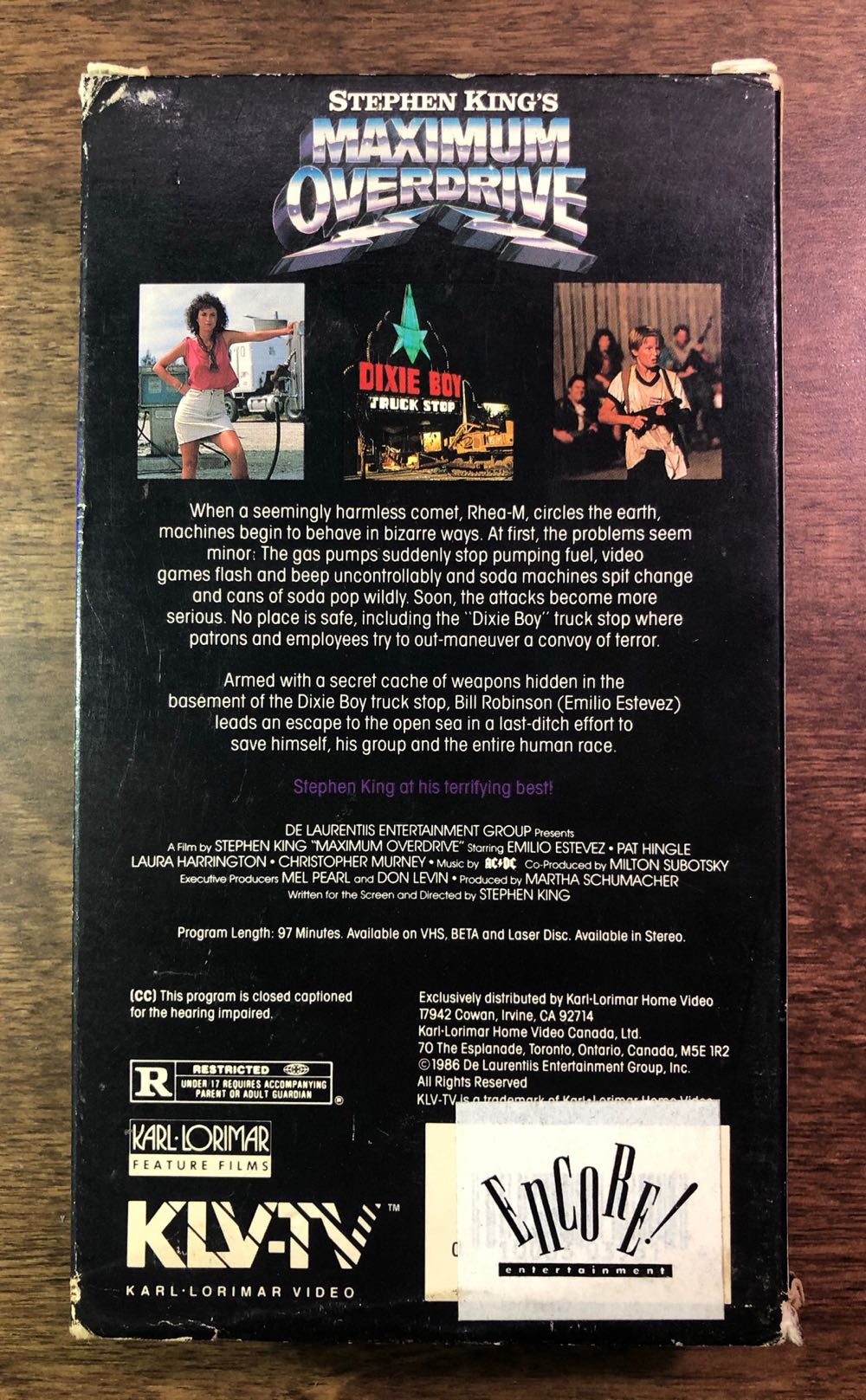 Maximum Overdrive VHS movie collectible [Barcode 010083039514] - Main Image 4