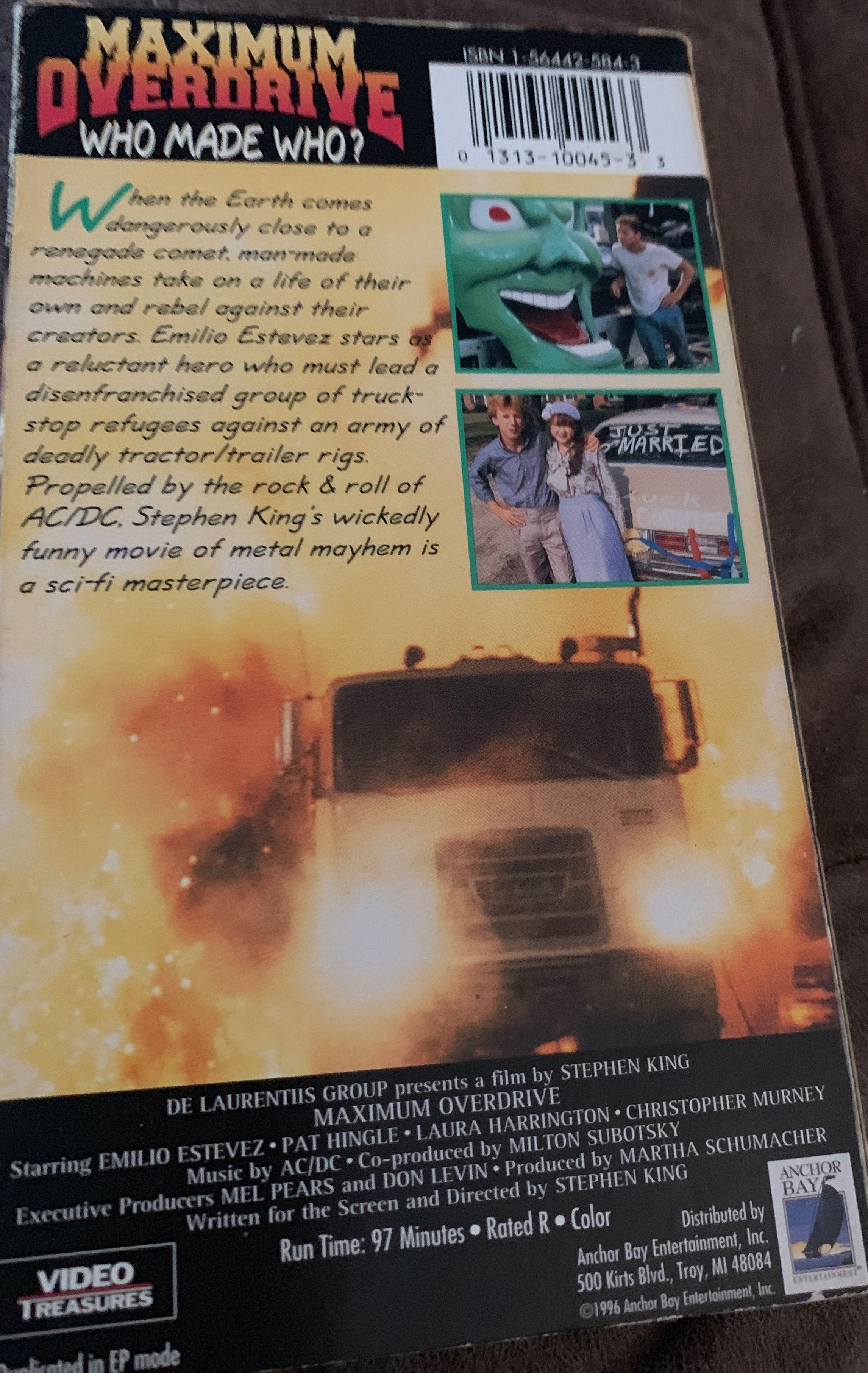 Maximum Overdrive VHS VHS movie collectible [Barcode 013131004533] - Main Image 2