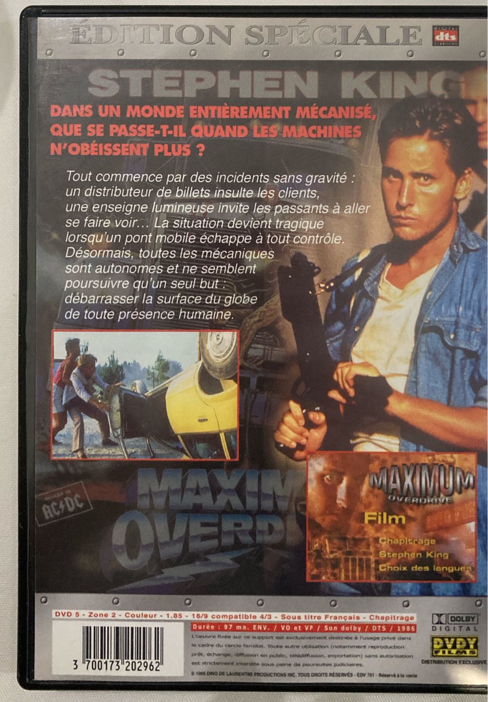 Maximum Overdrive DVD movie collectible [Barcode 3700173202962] - Main Image 2