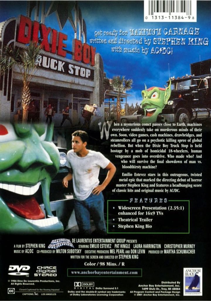 Maximum Overdrive DVD movie collectible [Barcode 5055201813671] - Main Image 2