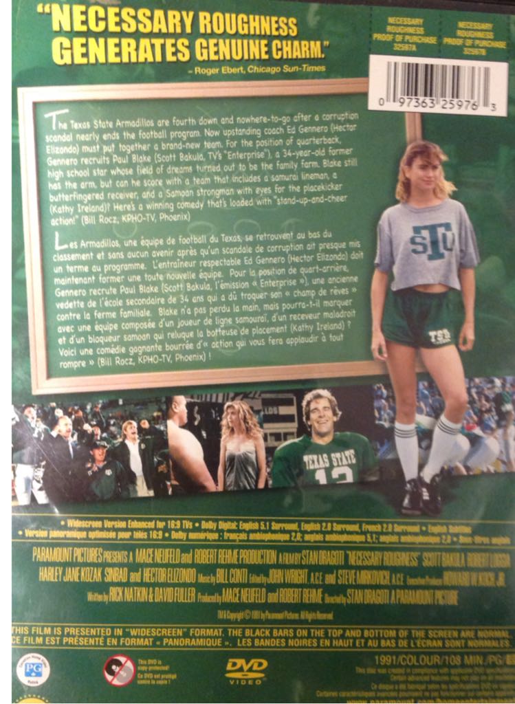 Necessary Roughness Digital Copy movie collectible [Barcode 097363259763] - Main Image 2