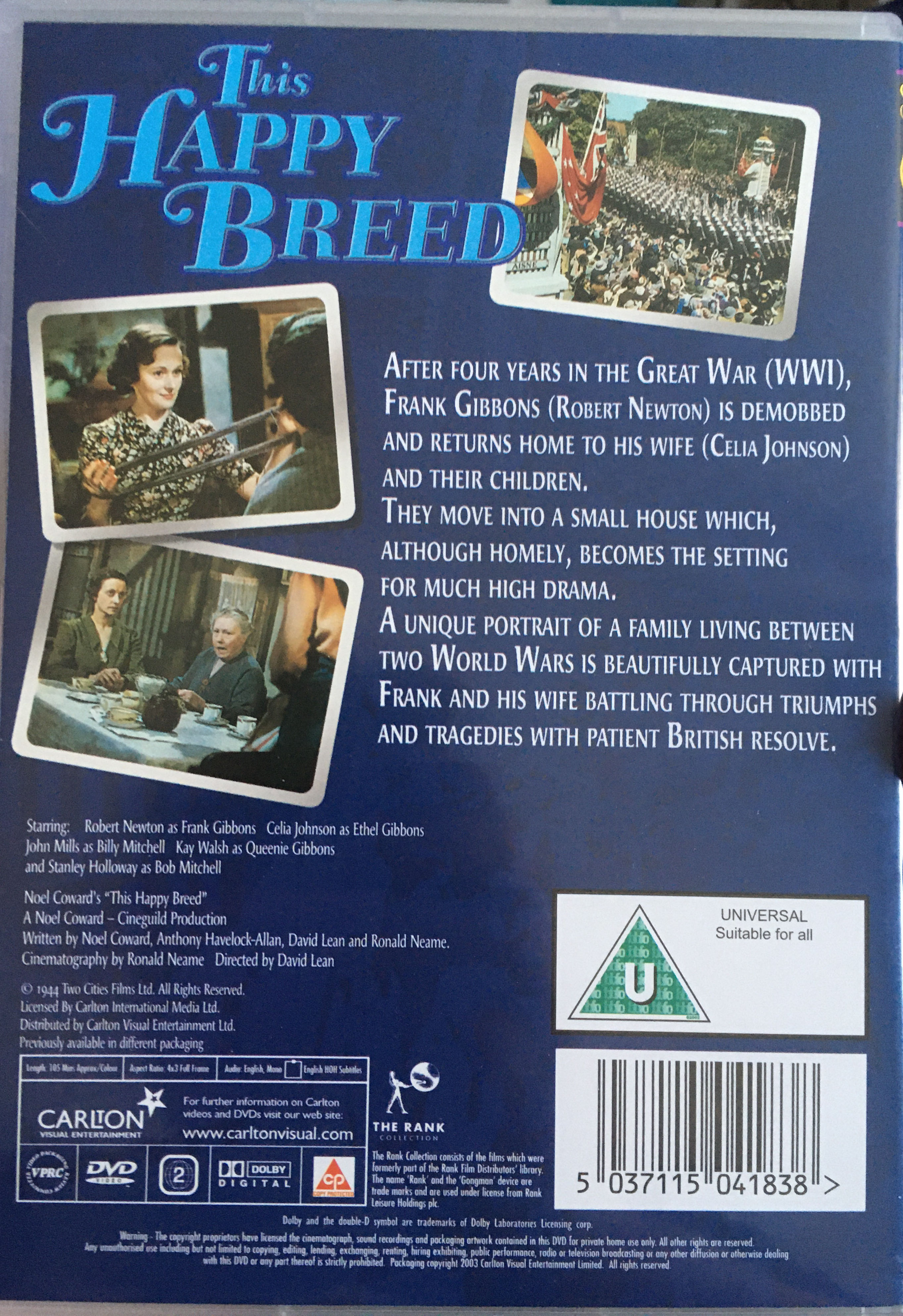 This Happy Breed DVD movie collectible [Barcode 5037115041838] - Main Image 2