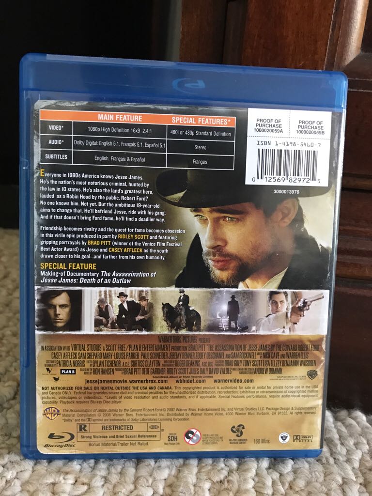 The Assassination of Jesse James by the Coward Robert Ford Blu-ray movie collectible [Barcode 9325336038734] - Main Image 2