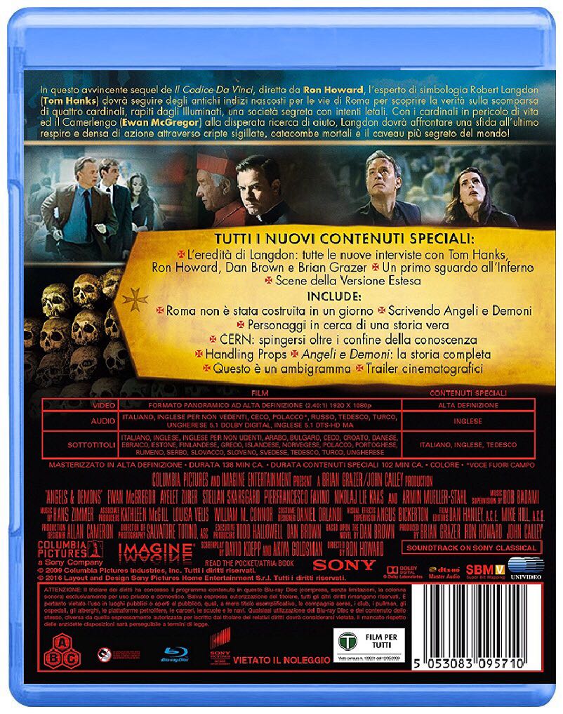 Angeli E Demoni Blu-ray movie collectible [Barcode 8013123034212] - Main Image 2