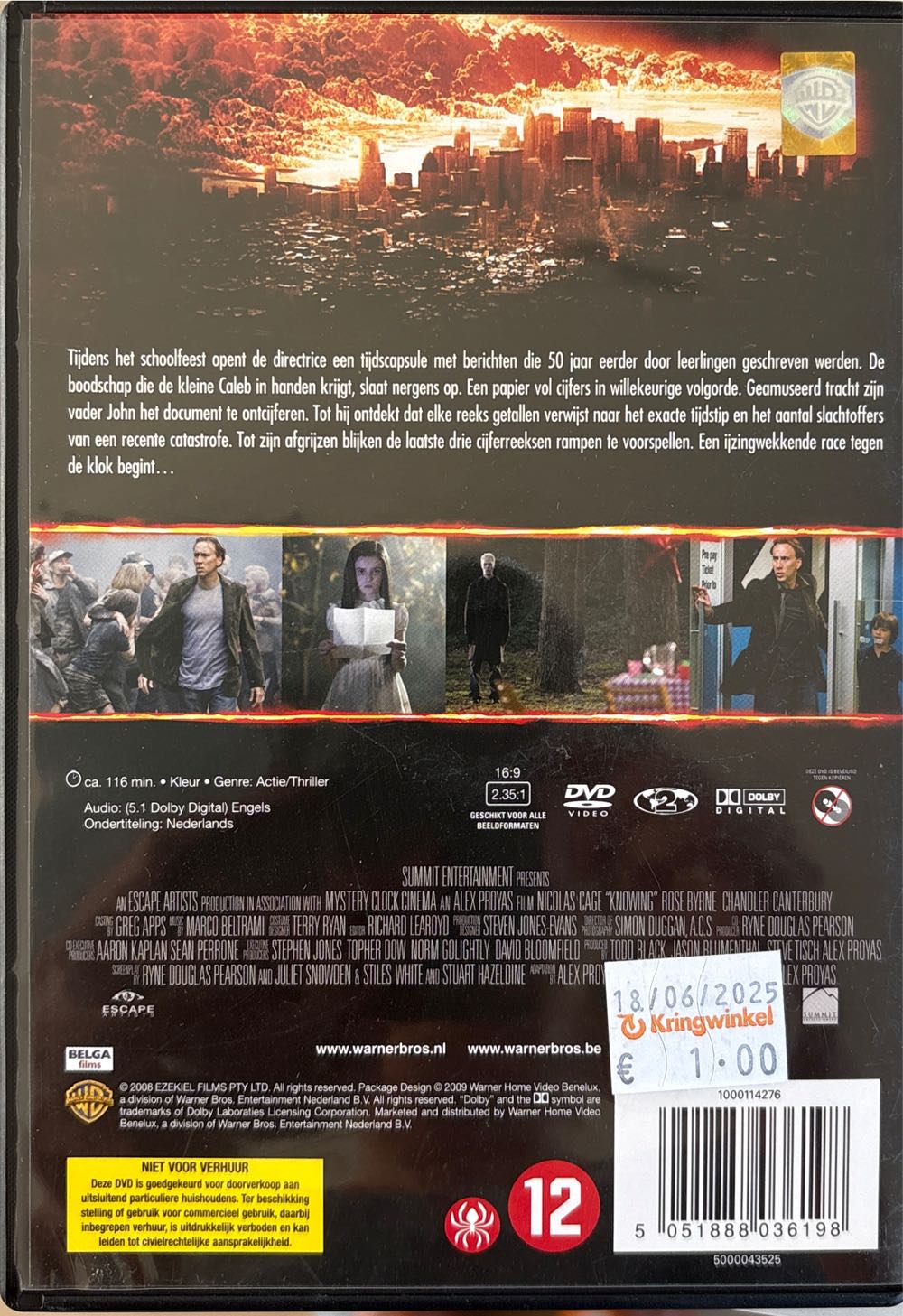 Knowing DVD movie collectible [Barcode 5051888036198] - Main Image 2